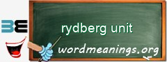 WordMeaning blackboard for rydberg unit